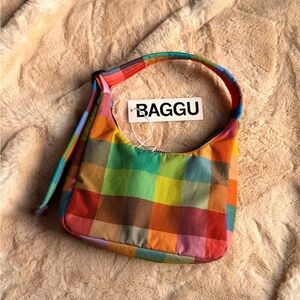 BAGGU Mini Shoulder Bag in Madras